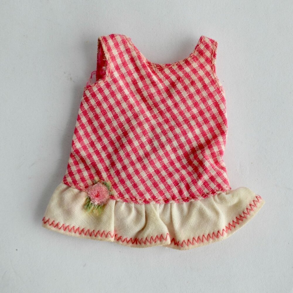 Mattel Barbie Tutti Checkered Pink Romper Vintage 1965